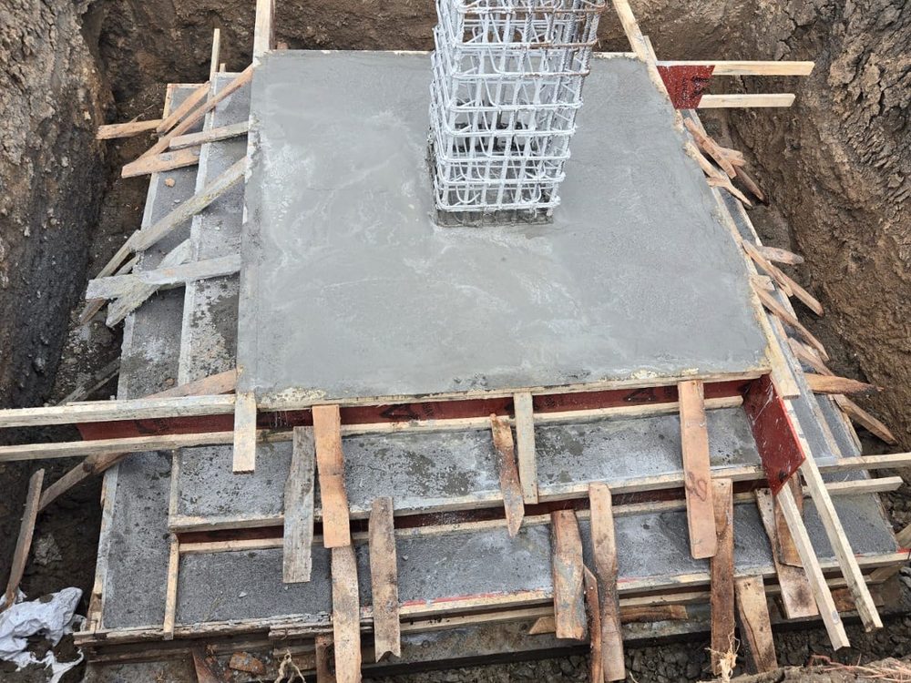 RCC foundation formwork at a Milestone Infra construction site